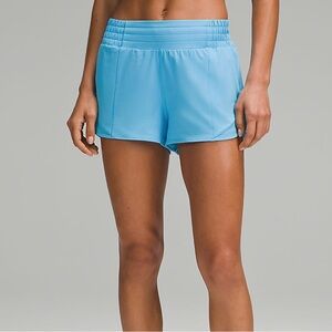 NWT Lululemon Hotty Hot Shorts HR 2.5” Lined, Kayak Blue, Size 10